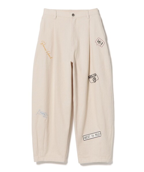 BEAMS HEART（ビームスハート）の「ロゴプリント 刺繍 パンツ（その他パンツ・レディース・ピンク/ホワイト系その他5/ベージュ・SMALL/MEDIUM）」の2枚目の写真