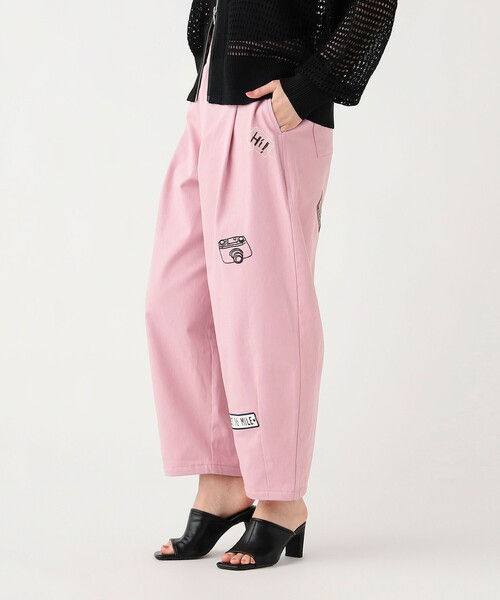 BEAMS HEART（ビームスハート）の「ロゴプリント 刺繍 パンツ（その他パンツ・レディース・ピンク/ホワイト系その他5/ベージュ・SMALL/MEDIUM）」の6枚目の写真