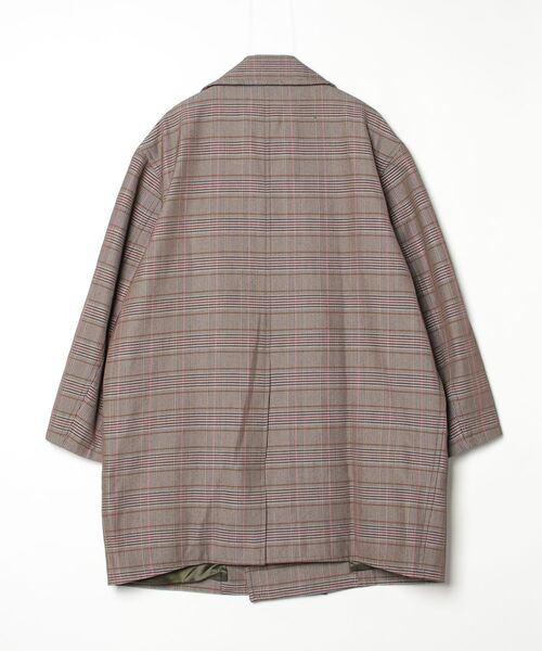 PRESTIGE APPAREL（プレステージアパレル）の「PRESTIGE APPAREL CHECK PEA COAT（ピーコート・メンズ・ブラウン系その他・SMALL/LARGE）」の2枚目の写真