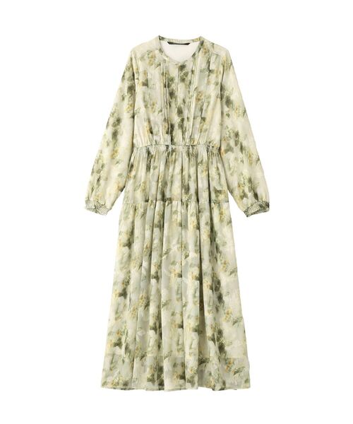 YECCA VECCA（イェッカヴェッカ）の「ぼかしフラワー柄ワンピース（ワンピース・レディース・イエロー/ピンクベージュ・FREE）」の16枚目の写真