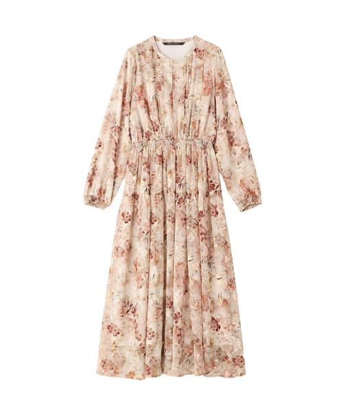 YECCA VECCA（イェッカヴェッカ）の「ぼかしフラワー柄ワンピース（ワンピース・レディース・イエロー/ピンクベージュ・FREE）」の9枚目の写真