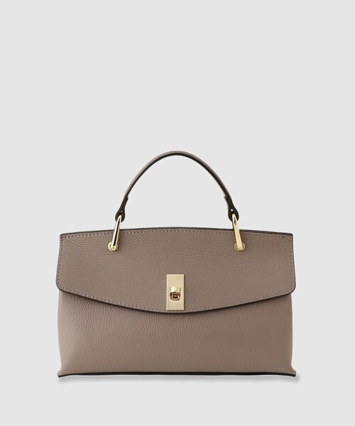 ANAYI（アナイ）の「◇シュリンク革トップハンドルバッグ（ハンドバッグ・レディース・ブラック/ピンクベージュ/グレイッシュベージュ・FREE）」の3枚目の写真