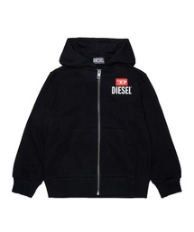 DIESEL KIDS（ディーゼルキッズ）の「DIESEL（ディーゼル）Kids & Junior ブランドロゴジップアップパーカーフーディー（スウェット）」
