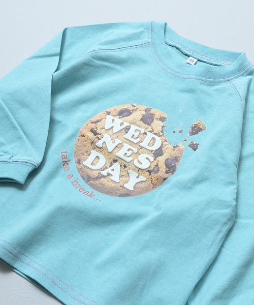 LSP WOW（エルエスピーワオ）の「【LSP WOW!】weekly food ラグランロンTee（Tシャツ/カットソー・キッズ・ブルー/ベージュ/イエロー/ブラウン/ピンク/パープル/グレー・110/100/95/90/80/130/120）」の16枚目の写真