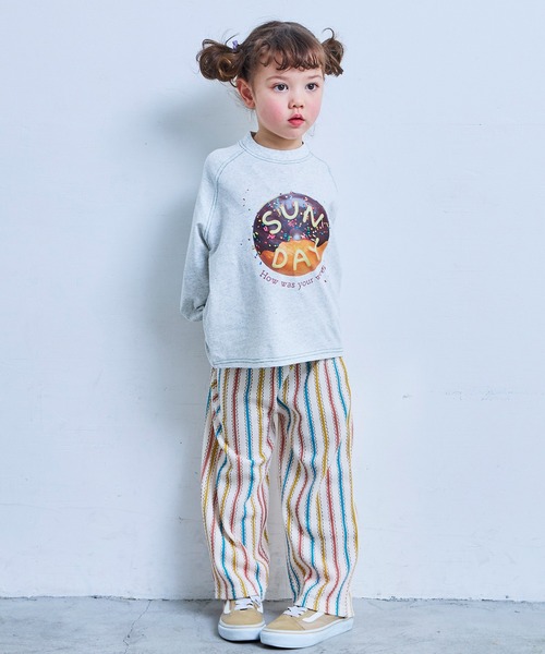 LSP WOW（エルエスピーワオ）の「【LSP WOW!】weekly food ラグランロンTee（Tシャツ/カットソー・キッズ・ブルー/ベージュ/イエロー/ブラウン/ピンク/パープル/グレー・110/100/95/90/80/130/120）」の22枚目の写真