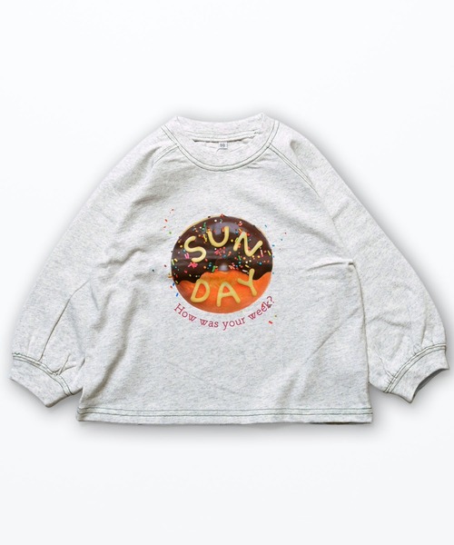 LSP WOW（エルエスピーワオ）の「【LSP WOW!】weekly food ラグランロンTee（Tシャツ/カットソー・キッズ・ブルー/ベージュ/イエロー/ブラウン/ピンク/パープル/グレー・110/100/95/90/80/130/120）」の21枚目の写真