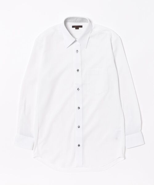 m.f.editorial(エムエフエディトリアル)の「ワイシャツ メンズ ストレッチ 吸水速乾 ノンアイロン レギュラーカラー 長袖 ビジネス ドレス NEWスタンダードフィット(ビジネスシャツ・メンズ・ライトグレー・首回り45cm-裄丈86cm/首回り43cm-裄丈86cm/首回り43cm-裄丈82cm/首回り41cm-裄丈86cm/首回り41cm-裄丈82cm/首回り39cm-裄丈84cm/首回り39cm-裄丈80cm/首回り37cm-裄丈80cm)」の2枚目の写真