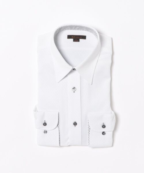 m.f.editorial(エムエフエディトリアル)の「ワイシャツ メンズ ストレッチ 吸水速乾 ノンアイロン レギュラーカラー 長袖 ビジネス ドレス NEWスタンダードフィット(ビジネスシャツ・メンズ・ライトグレー・首回り45cm-裄丈86cm/首回り43cm-裄丈86cm/首回り43cm-裄丈82cm/首回り41cm-裄丈86cm/首回り41cm-裄丈82cm/首回り39cm-裄丈84cm/首回り39cm-裄丈80cm/首回り37cm-裄丈80cm)」の7枚目の写真