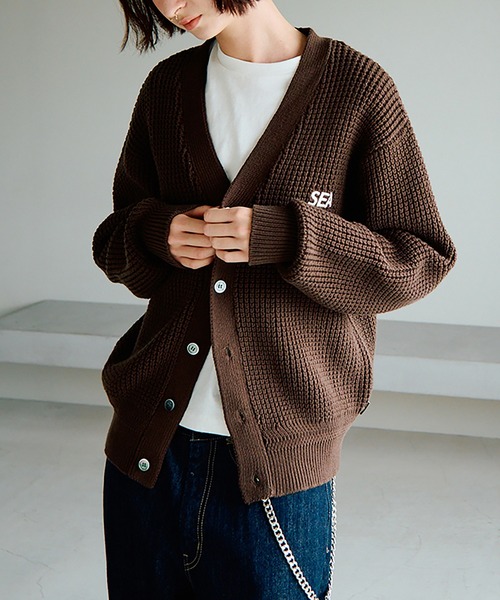 トップス WIND AND SEA Waffle Knit Cardigan Waffle Knit Cardigan（ニット/セーター）｜WIND AND SEA（ウィン