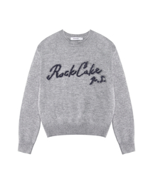 Script Logo Mohair Knit - Gray