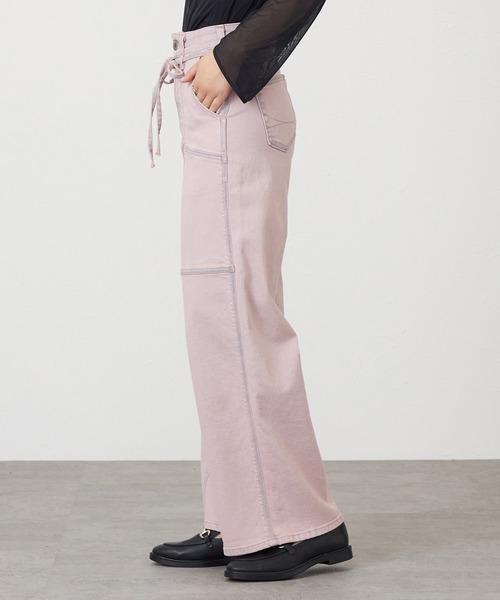 SOMETHING（サムシング）の「SOMETHING LISA BELTED WIDE/ワイドデニムパンツ（その他パンツ・レディース・ピンク/ダークインディゴブルー・X-SMALL/SMALL/MEDIUM/LARGE）」の20枚目の写真