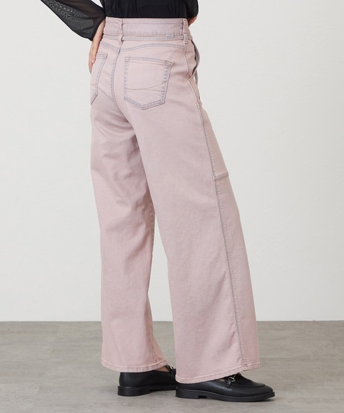 SOMETHING（サムシング）の「SOMETHING LISA BELTED WIDE/ワイドデニムパンツ（その他パンツ・レディース・ピンク/ダークインディゴブルー・X-SMALL/SMALL/MEDIUM/LARGE）」の21枚目の写真