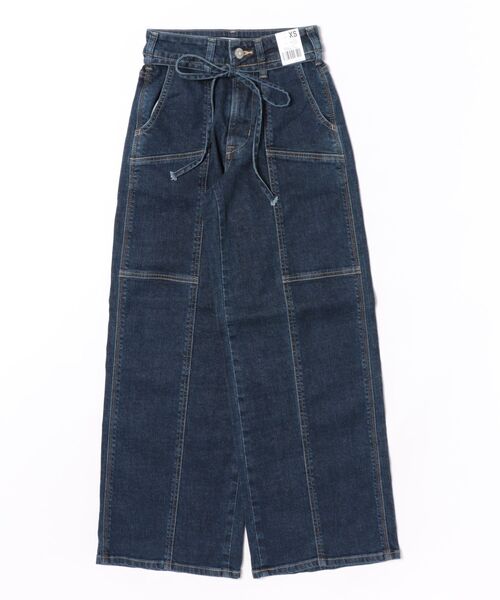 SOMETHING（サムシング）の「SOMETHING LISA BELTED WIDE/ワイドデニムパンツ（その他パンツ・レディース・ピンク/ダークインディゴブルー・X-SMALL/SMALL/MEDIUM/LARGE）」の6枚目の写真