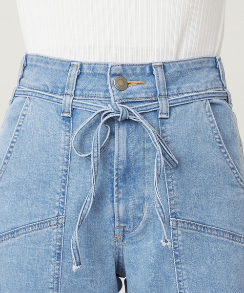 SOMETHING（サムシング）の「SOMETHING LISA BELTED WIDE/ワイドデニムパンツ（その他パンツ・レディース・ピンク/ダークインディゴブルー・X-SMALL/SMALL/MEDIUM/LARGE）」の7枚目の写真