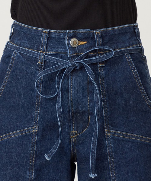 SOMETHING（サムシング）の「SOMETHING LISA BELTED WIDE/ワイドデニムパンツ（その他パンツ・レディース・ピンク/ダークインディゴブルー・X-SMALL/SMALL/MEDIUM/LARGE）」の15枚目の写真