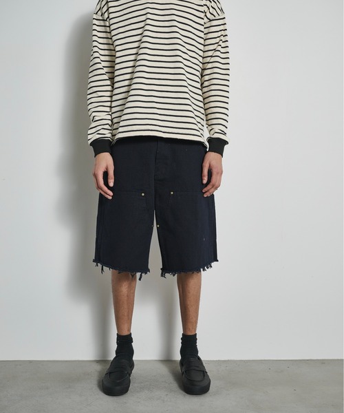 BLANK HOTEL(ブランクホテル)の「Double Knee Cut Off Short Pants / ダブルニーカットオフショートパンツ(その他パンツ・メンズ・ブラック/ホワイト/ネイビー・S/L/M)」の11枚目の写真