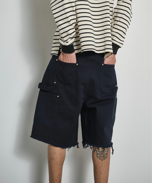 BLANK HOTEL(ブランクホテル)の「Double Knee Cut Off Short Pants / ダブルニーカットオフショートパンツ(その他パンツ・メンズ・ブラック/ホワイト/ネイビー・S/L/M)」の16枚目の写真