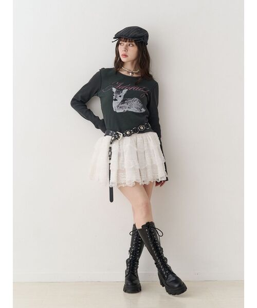 jouetie（ジュエティ）の「バンビフィットロンT（Tシャツ/カットソー・レディース・ブルー/ブラック/アイボリー・MEDIUM）」の14枚目の写真