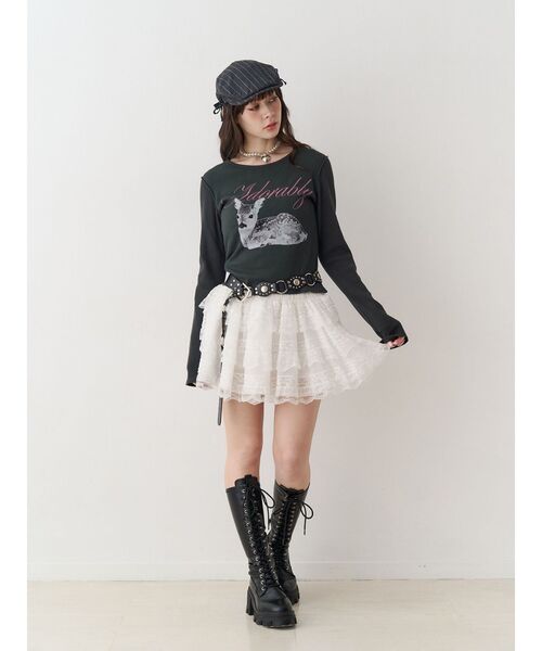 jouetie（ジュエティ）の「バンビフィットロンT（Tシャツ/カットソー・レディース・ブルー/ブラック/アイボリー・MEDIUM）」の16枚目の写真