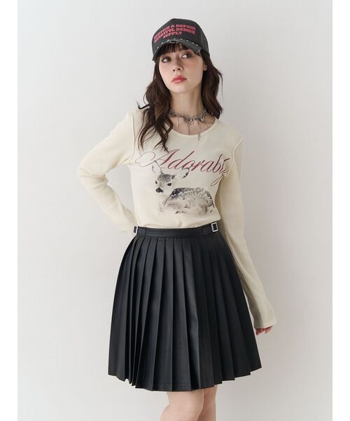 jouetie（ジュエティ）の「バンビフィットロンT（Tシャツ/カットソー・レディース・ブルー/ブラック/アイボリー・MEDIUM）」の6枚目の写真