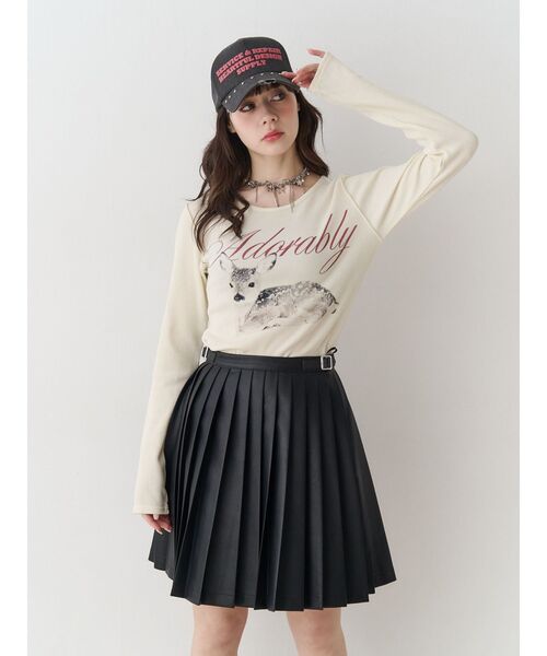 jouetie（ジュエティ）の「バンビフィットロンT（Tシャツ/カットソー・レディース・ブルー/ブラック/アイボリー・MEDIUM）」の5枚目の写真