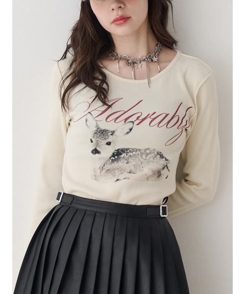 jouetie（ジュエティ）の「バンビフィットロンT（Tシャツ/カットソー・レディース・ブルー/ブラック/アイボリー・MEDIUM）」の2枚目の写真