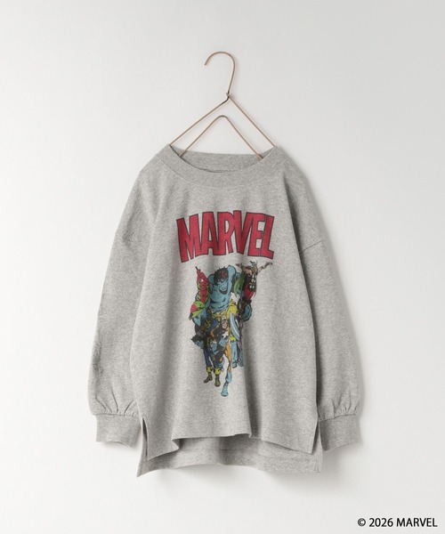 LOWRYS FARM（ローリーズファーム）の「ＭＡＲＶＥＬ／ロンＴ　639645（Tシャツ/カットソー・キッズ・ブラック/グレー/オフホワイト・150cm/140cm/130cm/120cm/110cm）」の3枚目の写真