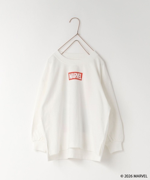 LOWRYS FARM（ローリーズファーム）の「ＭＡＲＶＥＬ／ロンＴ　639645（Tシャツ/カットソー・キッズ・ブラック/グレー/オフホワイト・150cm/140cm/130cm/120cm/110cm）」の6枚目の写真