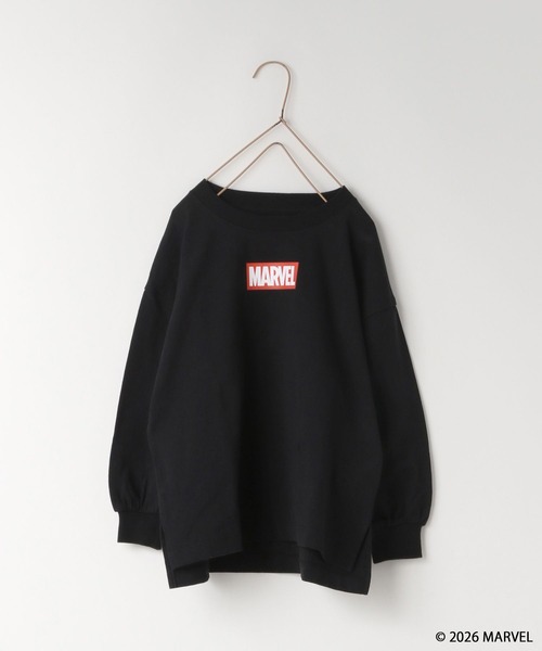 LOWRYS FARM（ローリーズファーム）の「ＭＡＲＶＥＬ／ロンＴ　639645（Tシャツ/カットソー・キッズ・ブラック/グレー/オフホワイト・150cm/140cm/130cm/120cm/110cm）」の16枚目の写真