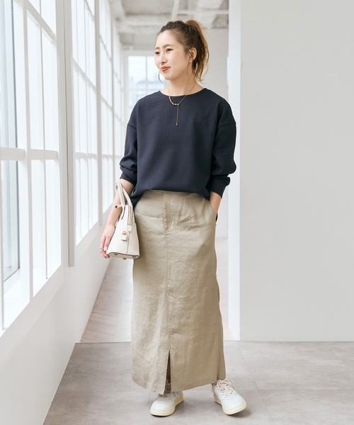 Spick & Span（スピックアンドスパン）の「アムンゼンクロスバックタックブラウス（シャツ/ブラウス・レディース・ベージュ系その他/ホワイト/ネイビー・FREE）」の7枚目の写真