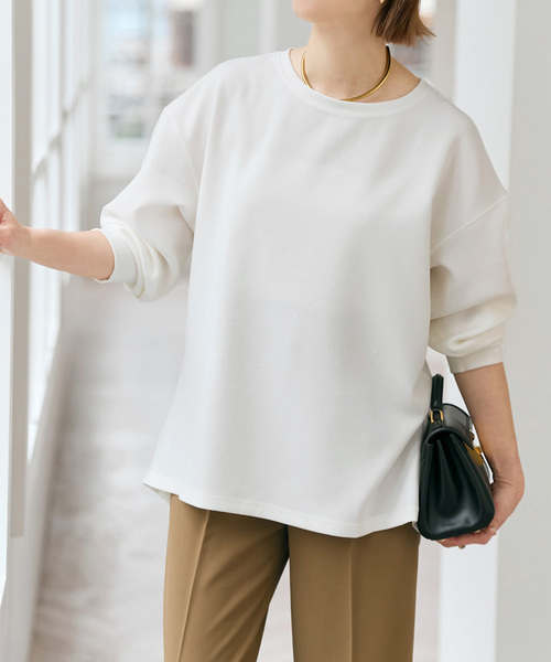 Spick & Span（スピックアンドスパン）の「アムンゼンクロスバックタックブラウス（シャツ/ブラウス・レディース・ベージュ系その他/ホワイト/ネイビー・FREE）」の9枚目の写真