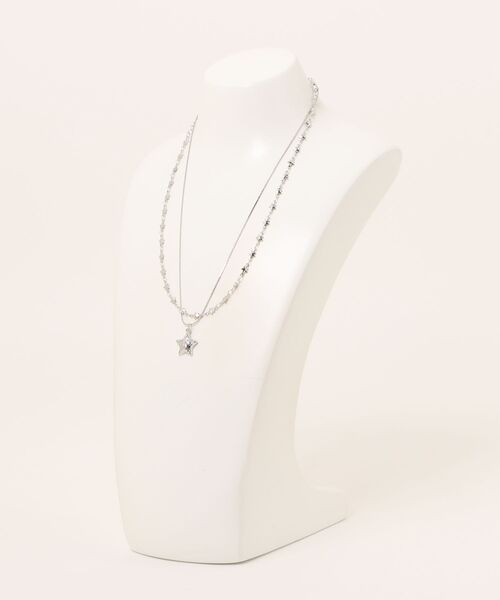 UP START(アップスタート)の「【456814】スター2連ネックレス(RO)(ネックレス・メンズ・シルバー・FREE)」の7枚目の写真