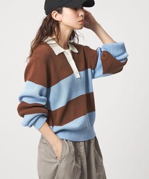 CITEN | ＜CITEN＞ワイドボーダーポロニット(ニット/セーター)