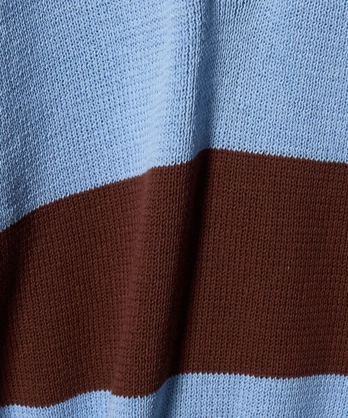 CITEN（シテン）の「＜CITEN＞ワイドボーダーポロニット（ニット/セーター・レディース・ブラウン系/ダークグリーン・FREE）」の17枚目の写真