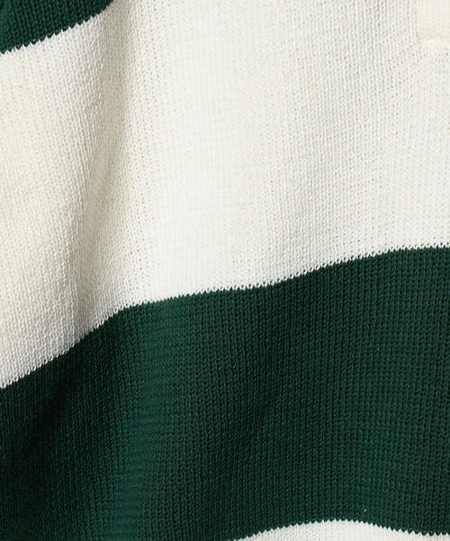 CITEN（シテン）の「＜CITEN＞ワイドボーダーポロニット（ニット/セーター・レディース・ブラウン系/ダークグリーン・FREE）」の21枚目の写真