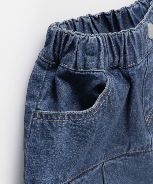 BRANSHES（ブランシェス）の「切替タックスカート（スカート・キッズ・ブルー/ブラック・100/120/150/110/130/140）」の9枚目の写真