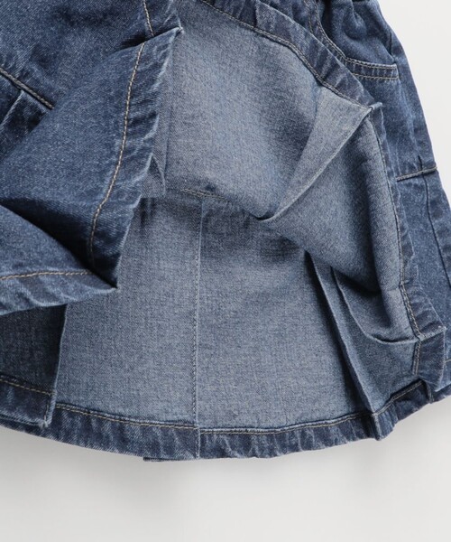 BRANSHES（ブランシェス）の「切替タックスカート（スカート・キッズ・ブルー/ブラック・100/120/150/110/130/140）」の5枚目の写真