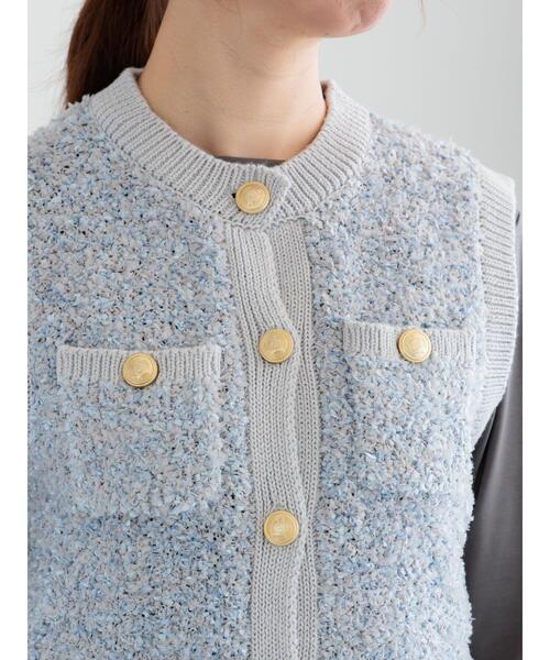 Te chichi(テチチ)の「ツイードニットベスト(ベスト・レディース・グレー/ブラック・F)」の11枚目の写真