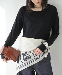 80/-シアーフライス ロングスリーブTシャツ