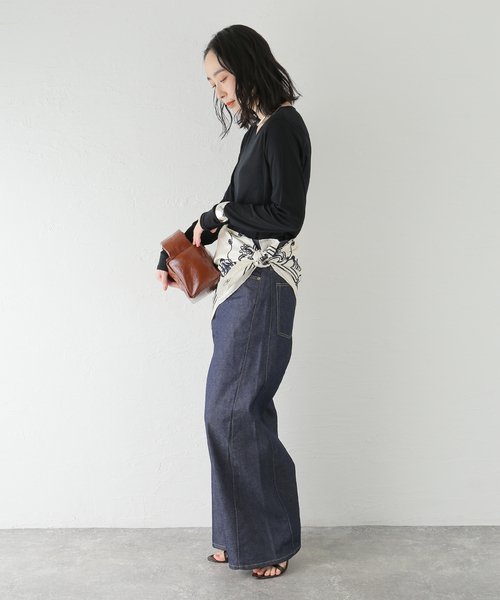 journal standard L'essage（ジャーナルスタンダードレサージュ）の「80/-シアーフライス ロングスリーブTシャツ（Tシャツ/カットソー・レディース・ブラック系その他/ブラック/ホワイト・FREE）」の20枚目の写真