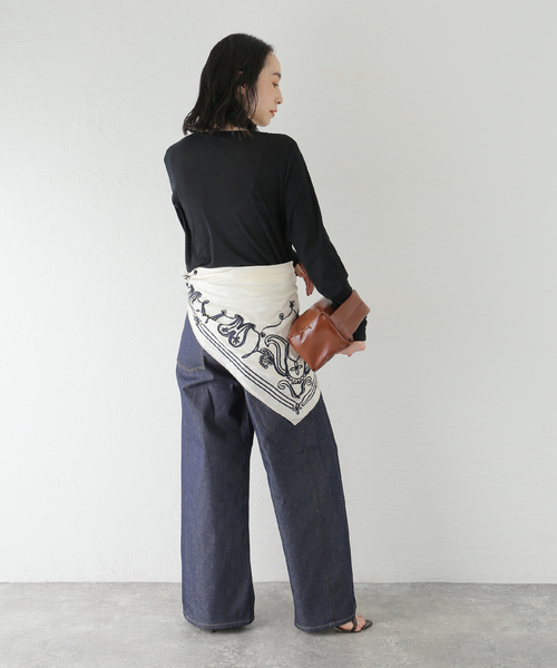 journal standard L'essage（ジャーナルスタンダードレサージュ）の「80/-シアーフライス ロングスリーブTシャツ（Tシャツ/カットソー・レディース・ブラック系その他/ブラック/ホワイト・FREE）」の21枚目の写真