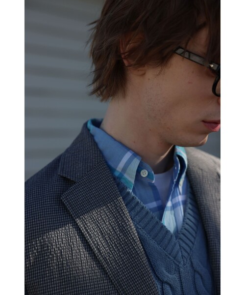 BEAMS PLUS(ビームスプラス)の「3B Anywhere(wear) Jacket Seersucker Plaid(テーラードジャケット・メンズ・ネイビー/グレー・MEDIUM/SMALL/X-LARGE/LARGE)」の5枚目の写真