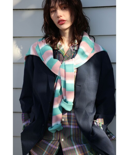 3B Anywhere(wear) Jacket Seersucker Plaid（テーラードジャケット