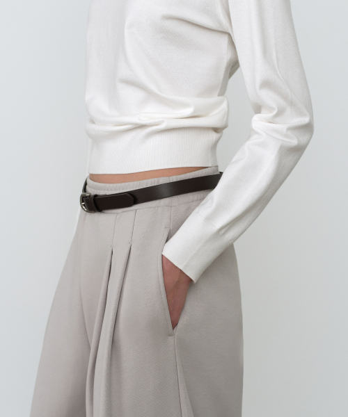 MUSINSA STANDARD WOMAN（ムシンサスタンダードウーマン）の「ウィメンズエッセンシャルラウンドネックニット[アイボリー]（ニット/セーター・レディース・その他・LARGE/MEDIUM/SMALL/X-SMALL）」の5枚目の写真