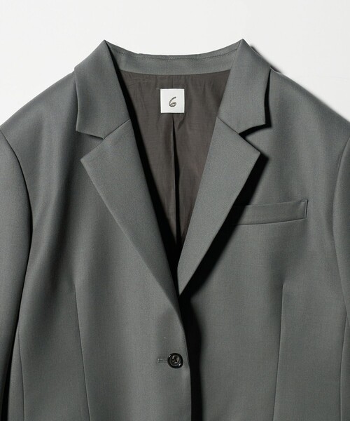 6（ロク）の「＜6(ROKU)＞ビッグ ロング テーラード ジャケット（テーラードジャケット・レディース・グレー系・36/38）」の7枚目の写真