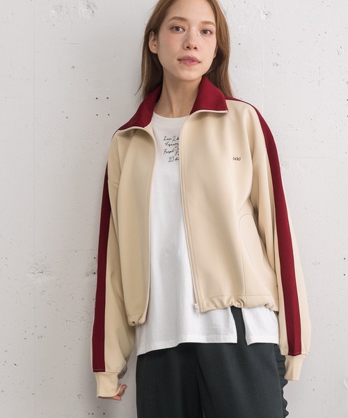 POU DOU DOU（プードゥドゥ）の「pdd刺繍クロップドトラックジャケット（その他アウター・レディース・ブラウン/ベージュ/ブルー・3）」の3枚目の写真