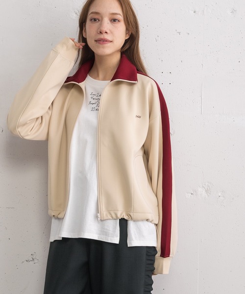 POU DOU DOU（プードゥドゥ）の「pdd刺繍クロップドトラックジャケット（その他アウター・レディース・ブラウン/ベージュ/ブルー・3）」の15枚目の写真