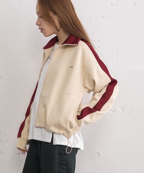 POU DOU DOU（プードゥドゥ）の「pdd刺繍クロップドトラックジャケット（その他アウター・レディース・ブラウン/ベージュ/ブルー・3）」の16枚目の写真