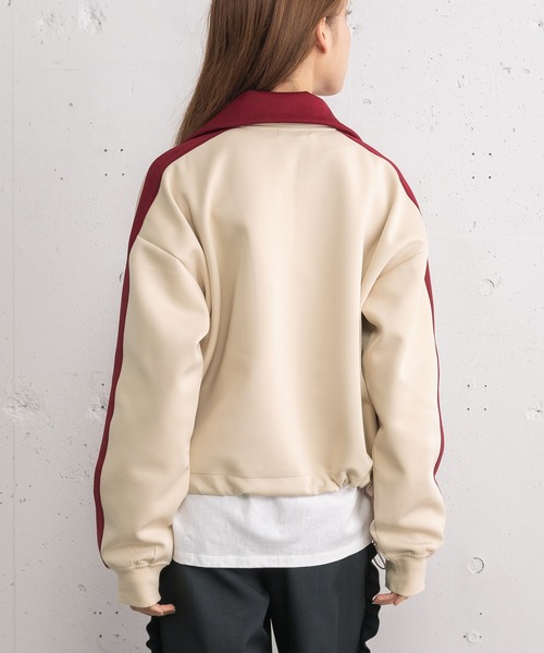 POU DOU DOU（プードゥドゥ）の「pdd刺繍クロップドトラックジャケット（その他アウター・レディース・ブラウン/ベージュ/ブルー・3）」の17枚目の写真