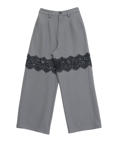 ANAP(アナップ)の「レース切替 スラックス パンツ(その他パンツ・レディース・ダークグレー/ブラック・F)」の13枚目の写真